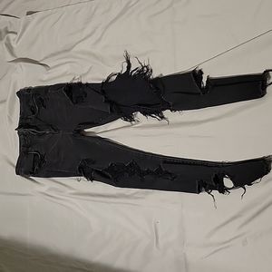 Black Ripped American Eagle jeans